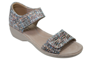 Comfort Leisure Petal Metal & Black, Heel In & Sculptured Arch Support