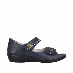 Cabello RE3403 Navy & Tan, Orthotic Friendly, Removable Innersole & Heel In