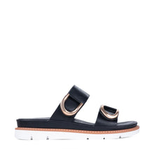 Load image into Gallery viewer, Los Cabos San Slide Beige &amp; Black, Double Velcro Straps, Sculptured Arch Support &amp; Padded Innersole

