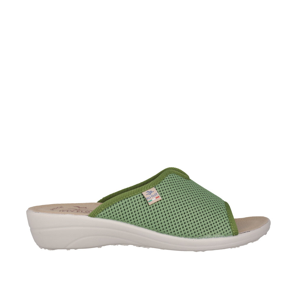 Fly Flot T4429 FE, Green & Blue, Slide, Padded Innersole & Soft Mesh Upper