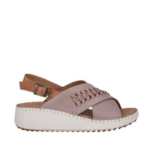 Load image into Gallery viewer, Cabello Tango Taupe &amp; Tan, Wedge Heel, &amp; Padded Innesole
