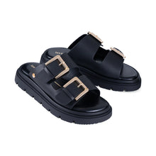 Load image into Gallery viewer, Los Cabos Toledo Tan &amp; Black, Adjustable Buckles, Slide &amp; Padded Innersole
