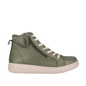 Cabello Una Khaki & Black, Orthotic Friendly, Removable Innersole, Lace & Zip