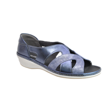 Load image into Gallery viewer, Suave Vichy Navy &amp; Taupe, Orthotic friendly, Removeable Innersole &amp; Heel In

