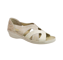 Load image into Gallery viewer, Suave Vichy Navy &amp; Taupe, Orthotic friendly, Removeable Innersole &amp; Heel In
