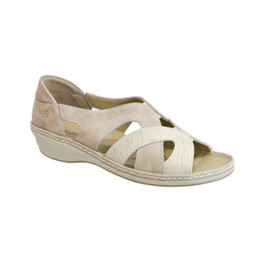 Suave Vichy Navy & Taupe, Orthotic friendly, Removeable Innersole & Heel In