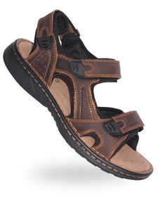 Slatters Kingsmen Brown, Adjustable Straps & Padded Innersole