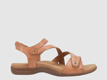 Load image into Gallery viewer, Taos Big Time Red &amp; Tan, Sculptured Arch Support &amp; Adjustable Straps
