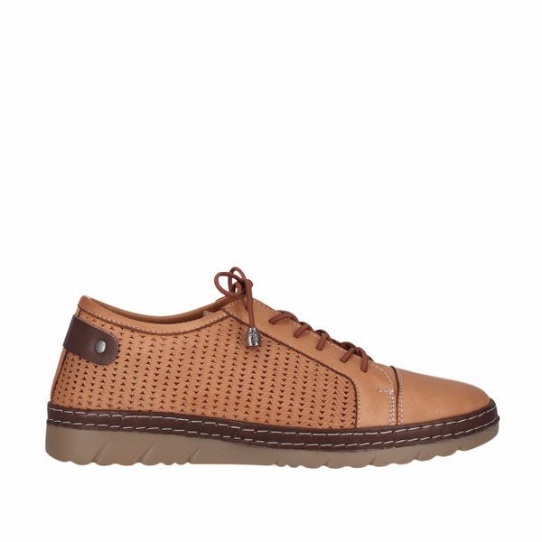 Cabello Wyatt Tan & Navy, Padded Innersole & Elastic Laces