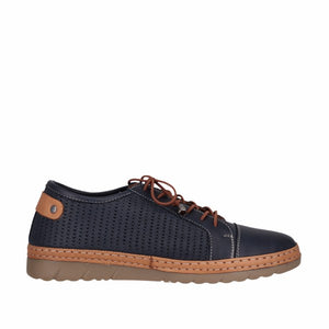 Cabello Wyatt Tan & Navy, Padded Innersole & Elastic Laces