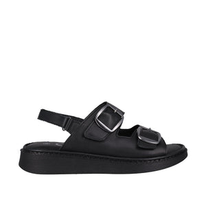 Cabello Zadie Black & Cream, Padded Innersole & All 3 Adjustable Velcro Straps