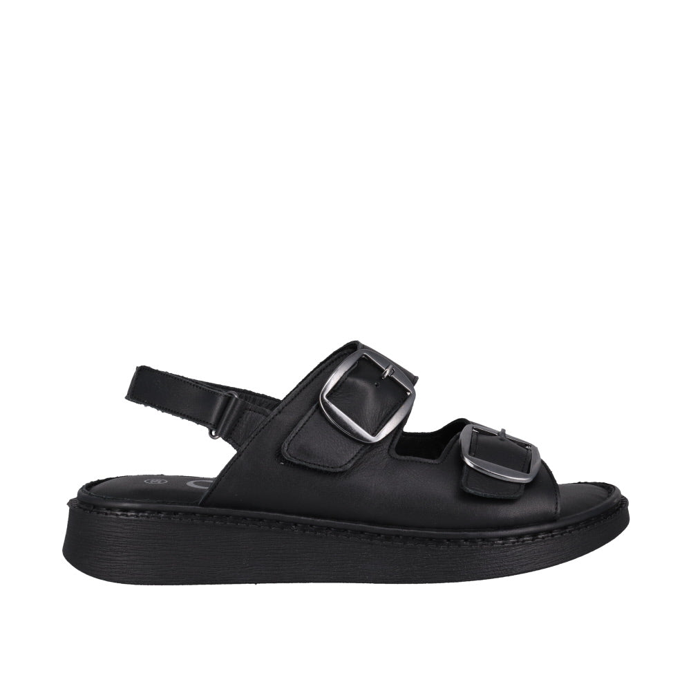 Cabello Zadie Black & Cream, Padded Innersole & All 3 Adjustable Velcro Straps