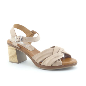 Zeta Brie Taupe & Black, Heel