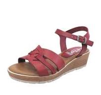 Load image into Gallery viewer, Zeta Jasmine Red &amp; Navy, Wedge Heel
