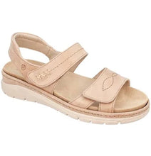 Load image into Gallery viewer, Suave Monty White &amp; Beige, Removable Innersole, Sculptured Arch support &amp; Double Velcro Straps
