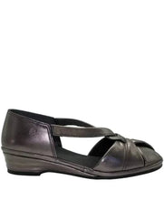 Load image into Gallery viewer, Suave Aloha Pewter &amp; White, Heel in, Toe Peeper, &amp; Padde Innersole
