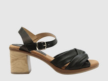 Load image into Gallery viewer, Zeta Brie Black &amp; Tan, Heel &amp; Ankle Strap
